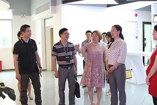 航城街道党工委书记王立萍一行莅临星空游戏参观考察！